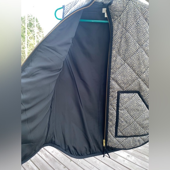 J. Crew Herringbone Quilted Vest Down & Waterfowl Fill Women’s Size XS EUC - Picture 7 of 16